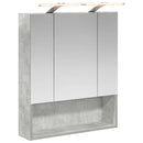 vidaXL Fürdőszobai tükörszekrény Beton Szürke 60 x 14.5 x 70 cm