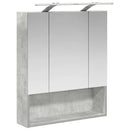vidaXL Fürdőszobai tükörszekrény Beton Szürke 60 x 14.5 x 70 cm