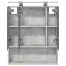 vidaXL Fürdőszobai tükörszekrény Beton Szürke 60 x 14.5 x 70 cm