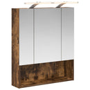 vidaXL Fürdőszobai tükörszekrény Füstölt tölgy 60 x 14.5 x 70 cm