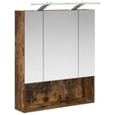 vidaXL Fürdőszobai tükörszekrény Füstölt tölgy 60 x 14.5 x 70 cm