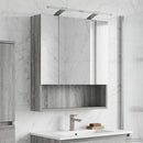 vidaXL Fürdőszobai tükörszekrény Szürke Sonoma 60 x 14.5 x 70 cm