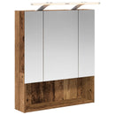 vidaXL Fürdőszobai tükörszekrény Öreg fa 60 x 14.5 x 70 cm Faanyag