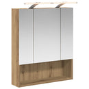 vidaXL Fürdőszobai tükörszekrény Művészi tölgy 60 x 14.5 x 70 cm