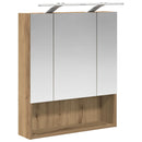 vidaXL Fürdőszobai tükörszekrény Művészi tölgy 60 x 14.5 x 70 cm