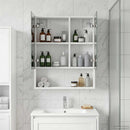 vidaXL Fürdőszobai tükörszekrény Fehér 50 x 14,5 x 70 cm Faanyag