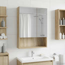 vidaXL Fürdőszobai tükörszekrény Sonoma tölgy 50 x 14,5 x 70 cm