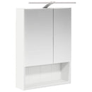 vidaXL Fürdőszobai tükörszekrény Fehér 50 x 14,5 x 70 cm Faanyag