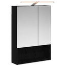 vidaXL Fürdőszobai tükörszekrény Fekete tölgy 50 x 14,5 x 70 cm