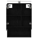 vidaXL Fürdőszobai tükörszekrény Fekete tölgy 50 x 14,5 x 70 cm