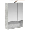 vidaXL Fürdőszobai tükörszekrény Beton Szürke 50 x 14,5 x 70 cm