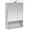 vidaXL Fürdőszobai tükörszekrény Beton Szürke 50 x 14,5 x 70 cm
