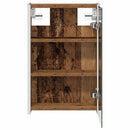 vidaXL Fürdőszobai tükörszekrény Öreg fa 33 x 11,5 x 50 cm Faanyag