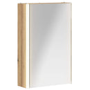 vidaXL Fürdőszobai tükörszekrény Művészi tölgy 33 x 11,5 x 50 cm