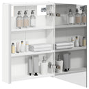 vidaXL Fürdőszobai tükörszekrény Fehér 43 x 11,5 x 60,5 cm Faanyag