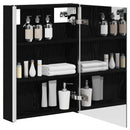 vidaXL Fürdőszobai tükörszekrény Fekete tölgy 43 x 11,5 x 60,5 cm