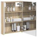 vidaXL Fürdőszobai tükörszekrény Sonoma tölgy 43 x 11,5 x 60,5 cm