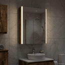 vidaXL Fürdőszobai tükörszekrény Füstölt tölgy 43 x 11,5 x 60,5 cm