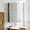 vidaXL Fürdőszobai tükörszekrény Füstölt tölgy 43 x 11,5 x 60,5 cm