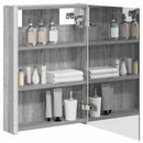 vidaXL Fürdőszobai tükörszekrény Szürke Sonoma 43 x 11,5 x 60,5 cm