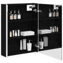 vidaXL Fürdőszobai tükörszekrény Fekete tölgy 53,5 x 15,5 x 70 cm