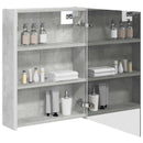 vidaXL Fürdőszobai tükörszekrény Beton Szürke 53,5 x 15,5 x 70 cm