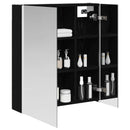 vidaXL Fürdőszobai tükörszekrény Fekete tölgy 63,5 x 15,5 x 70 cm
