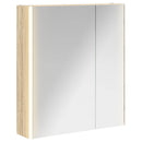 vidaXL Fürdőszobai tükörszekrény Sonoma tölgy 63,5 x 15,5 x 70 cm