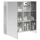 vidaXL Fürdőszobai tükörszekrény Beton Szürke 63,5 x 15,5 x 70 cm