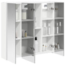 vidaXL Fürdőszobai tükörszekrény Fehér 63,5 x 15,5 x 60,5 cm Faanyag