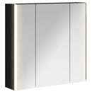 vidaXL Fürdőszobai tükörszekrény Fekete tölgy 63,5 x 15,5 x 60,5 cm