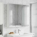 vidaXL Fürdőszobai tükörszekrény Fehér 73.5 x 15.5 x 70 cm Faanyag