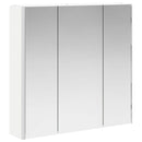 vidaXL Fürdőszobai tükörszekrény Fehér 73.5 x 15.5 x 70 cm Faanyag