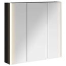 vidaXL Fürdőszobai tükörszekrény Fekete tölgy 73.5 x 15.5 x 70 cm