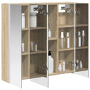 vidaXL Fürdőszobai tükörszekrény Sonoma tölgy 73.5 x 15.5 x 70 cm