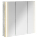 vidaXL Fürdőszobai tükörszekrény Beton Szürke 73.5 x 15.5 x 70 cm