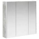 vidaXL Fürdőszobai tükörszekrény Beton Szürke 73.5 x 15.5 x 70 cm