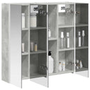 vidaXL Fürdőszobai tükörszekrény Beton Szürke 73.5 x 15.5 x 70 cm