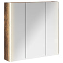 vidaXL Fürdőszobai tükörszekrény Füstölt tölgy 73.5 x 15.5 x 70 cm