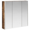vidaXL Fürdőszobai tükörszekrény Füstölt tölgy 73.5 x 15.5 x 70 cm