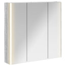 vidaXL Fürdőszobai tükörszekrény Szürke Sonoma 73.5 x 15.5 x 70 cm