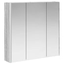 vidaXL Fürdőszobai tükörszekrény Szürke Sonoma 73.5 x 15.5 x 70 cm