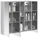 vidaXL Fürdőszobai tükörszekrény Szürke Sonoma 73.5 x 15.5 x 70 cm