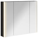 vidaXL Fürdőszobai tükörszekrény Fekete tölgy 83,5 x 15,5 x 70 cm
