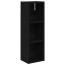 vidaXL Fürdőszobai faliszekrény Fekete Tölgy 20 x 16 x 62,5 cm