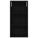 vidaXL Fürdőszobai faliszekrény Fekete Tölgy 30 x 10 x 60,5 cm