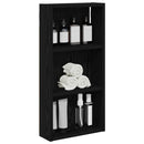 vidaXL Fürdőszobai faliszekrény Fekete Tölgy 30 x 10 x 60,5 cm