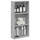 vidaXL Fürdőszobai faliszekrény Szürke Sonoma 30 x 10 x 60,5 cm