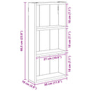 vidaXL Fürdőszobai faliszekrény Szürke Sonoma 30 x 10 x 60,5 cm