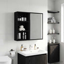 vidaXL Fürdőszobai faliszekrény Fekete Tölgy 30 x 16 x 62,5 cm